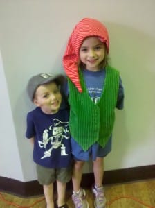 Peyton Wingate as Dopey Peyton Wingate as dopey with Cooper Wingate