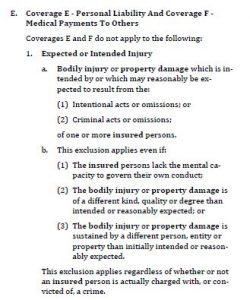 HE7 - Coverage E - Personal Liability